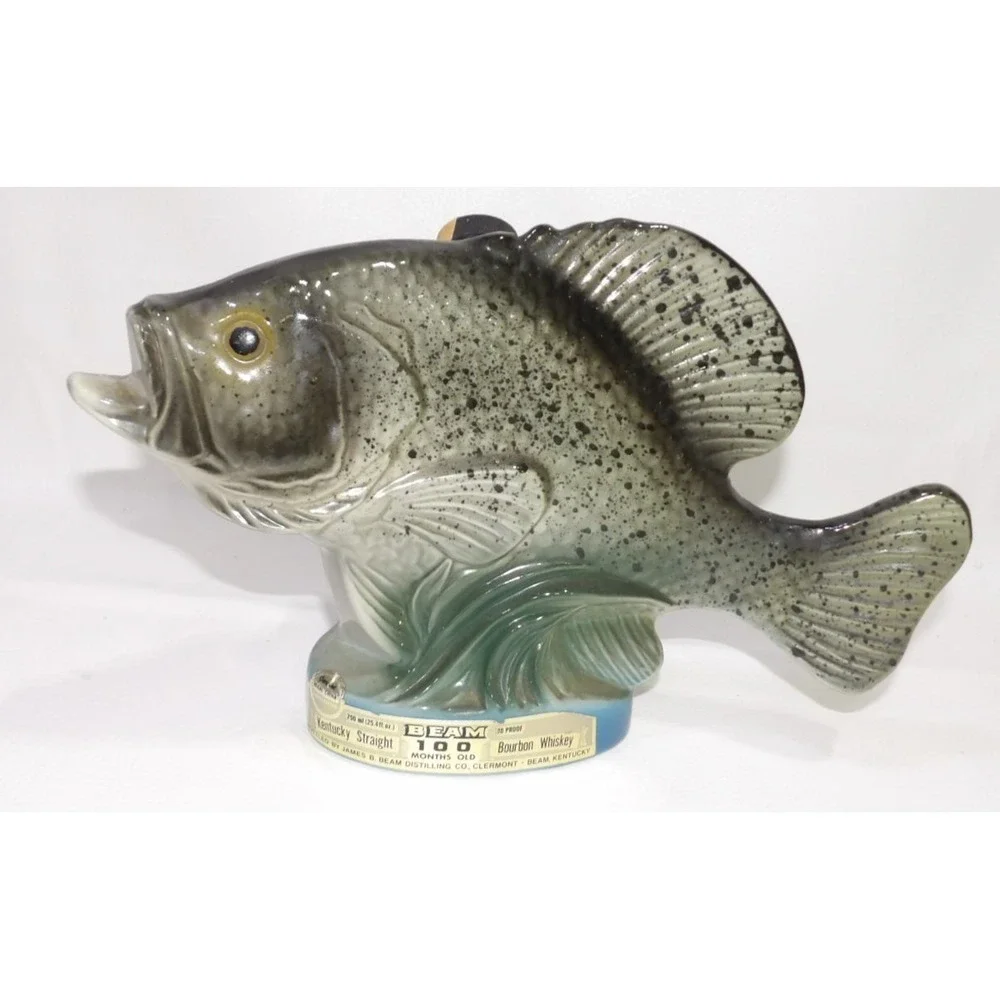Jim Beam Crappie Fish Decanter National Fresh Water Fishing Hall of Fame 1981